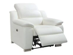 Fauteuil Relax électrique En Cuir ARENA III - Ivoire -Deco.fr Soldes Boutique fauteuil relax 433441