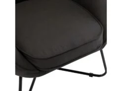 JONAS - Fauteuil Design Tissu Gris Anthracite Pieds Métal Noir 8 JONAS - Fauteuil Design Tissu Gris Anthracite Pieds Métal Noir -Deco.fr Soldes Boutique fauteuil 10232447