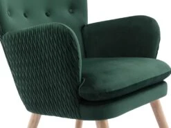 Fauteuil En Velours Vert Foncé DOROTEA -Deco.fr Soldes Boutique fauteuil 10342987