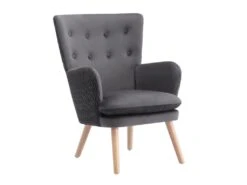 Fauteuil En Velours Gris DOROTEA 7 Fauteuil En Velours Gris DOROTEA -Deco.fr Soldes Boutique fauteuil 10343281