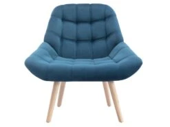 Fauteuil En Velours Bleu Canard LUOSTO -Deco.fr Soldes Boutique fauteuil 10593251