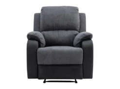Fauteuil Relax En Microfibre Et Simili Gris Et Noir BRODY 15 Fauteuil Relax En Microfibre Et Simili Gris Et Noir BRODY -Deco.fr Soldes Boutique fauteuil 10678293