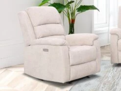 Fauteuil Relax électrique En Tissu Beige NEVERS