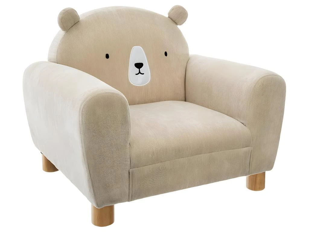 Fauteuil Pour Enfant Beige Oreilles D' Ours 1 Fauteuil Pour Enfant Beige Oreilles D' Ours