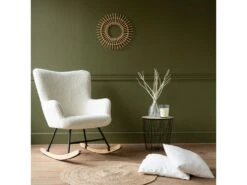 Fauteuil à Bascule En Tissu Bouclette écru KAIRA - HAPPY GARDEN 12 Fauteuil à Bascule En Tissu Bouclette écru KAIRA - HAPPY GARDEN -Deco.fr Soldes Boutique fauteuil 10779833