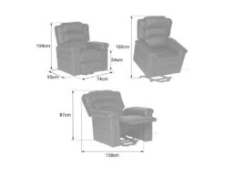 Fauteuil électrique Inclinable BERNIE Gris - HAPPY GARDEN 11 Fauteuil électrique Inclinable BERNIE Gris - HAPPY GARDEN -Deco.fr Soldes Boutique fauteuil 10781003