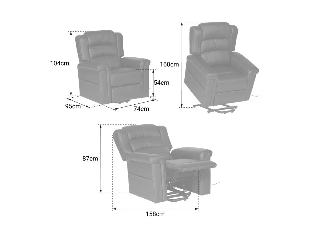 Fauteuil électrique Inclinable BERNIE Gris - HAPPY GARDEN 5 Fauteuil électrique Inclinable BERNIE Gris - HAPPY GARDEN – Image 5