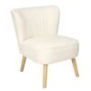 KELIOS - Fauteuil En Tissu Bouclettes Blanc Pieds Bois Naturel 11 KELIOS - Fauteuil En Tissu Bouclettes Blanc Pieds Bois Naturel -Deco.fr Soldes Boutique fauteuil 10880541