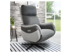 Fauteuil Pivotant Relax électrique Gris - PLICY -Deco.fr Soldes Boutique fauteuil 11122373