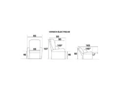 Fauteuil Relax électrique Marron Cendré - SOFTY -Deco.fr Soldes Boutique fauteuil 11122407