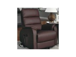 Fauteuil Relax Releveur Simili Cuir Marron - VERSO -Deco.fr Soldes Boutique fauteuil 11123675