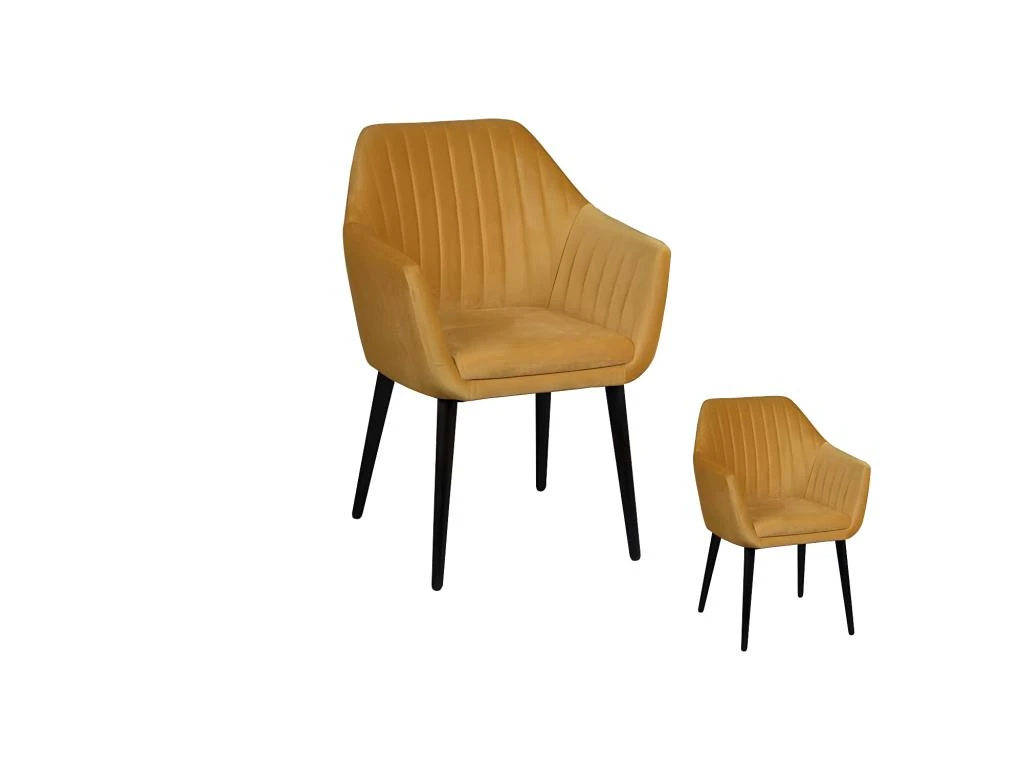 Duo De Fauteuils Jaune/Bois - KIS 1 Duo De Fauteuils Jaune/Bois - KIS