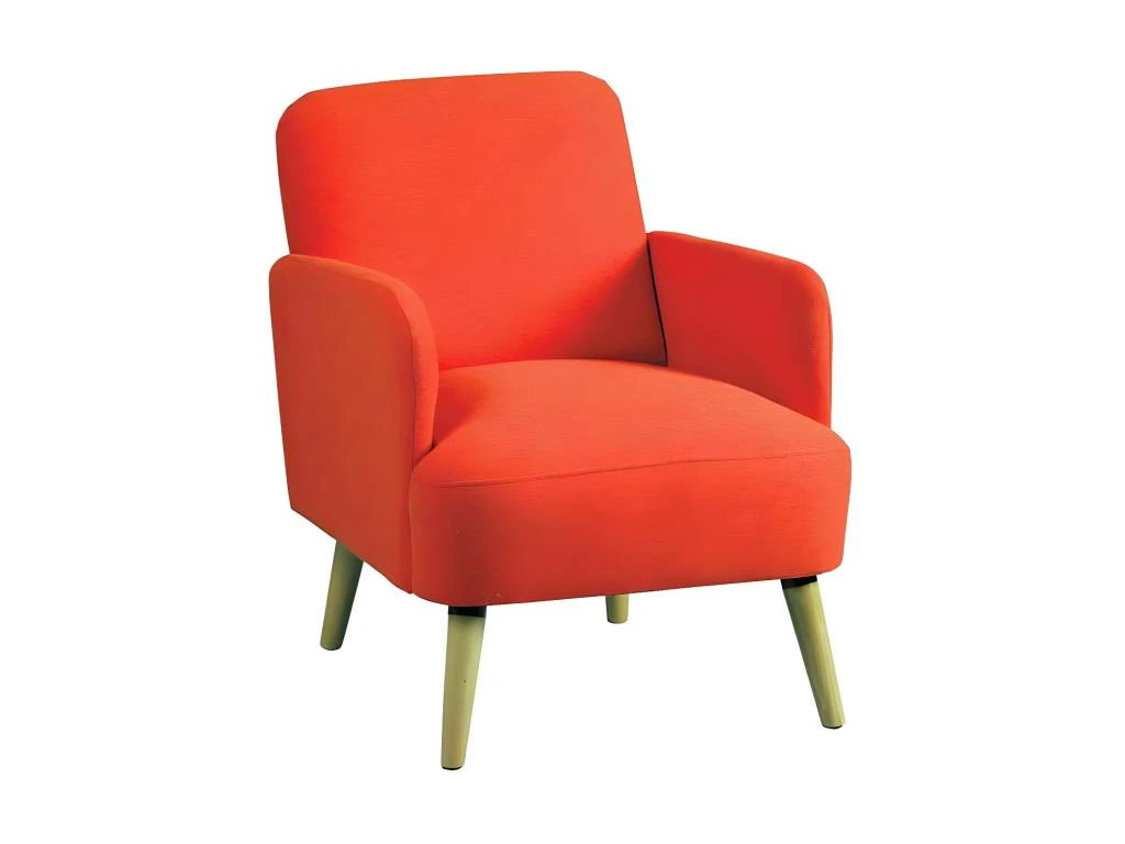 Fauteuil Orange Style Scandinave - BODO 1 Fauteuil Orange Style Scandinave - BODO