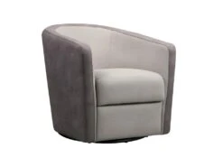 Fauteuil Cabriolet Pivotant Mastic/Brun Taupé - JACQUES