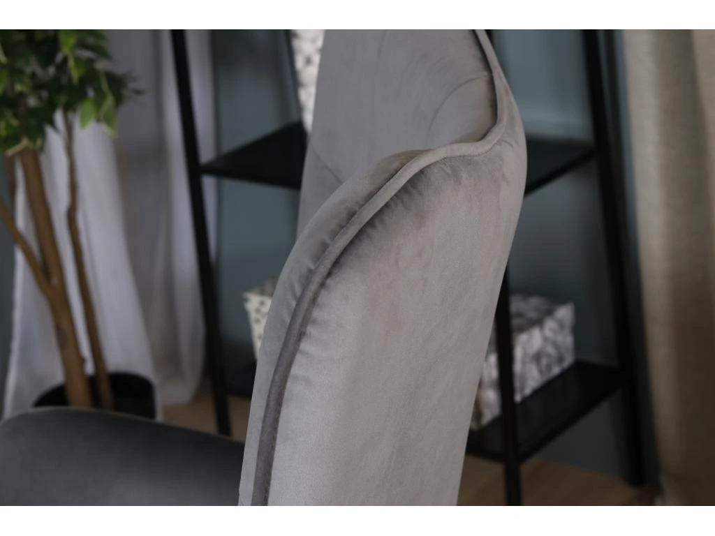 Fauteuil Scandinave Capitonné Velours Gris KAS KD VELVET GREY 6 Fauteuil Scandinave Capitonné Velours Gris KAS KD VELVET GREY – Image 6