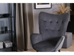 Fauteuil Scandinave Capitonné Velours Gris KAS KD VELVET GREY 15 Fauteuil Scandinave Capitonné Velours Gris KAS KD VELVET GREY -Deco.fr Soldes Boutique fauteuil 11325047