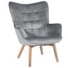 Fauteuil Scandinave Chaise De Canapé De Loisirs Pour Salon Salle à Manger Bureau Avec Un Revêtement En Velours, Accoudoirs Rembourés Et Des Pieds En Bois Massif -Deco.fr Soldes Boutique fauteuil 11509959