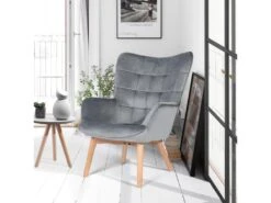 Fauteuil Scandinave Chaise De Canapé De Loisirs Pour Salon Salle à Manger Bureau Avec Un Revêtement En Velours, Accoudoirs Rembourés Et Des Pieds En Bois Massif 9 Fauteuil Scandinave Chaise De Canapé De Loisirs Pour Salon Salle à Manger Bureau Avec Un Revêtement En Velours, Accoudoirs Rembourés Et Des Pieds En Bois Massif -Deco.fr Soldes Boutique fauteuil 11509963