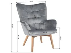 Fauteuil Scandinave Chaise De Canapé De Loisirs Pour Salon Salle à Manger Bureau Avec Un Revêtement En Velours, Accoudoirs Rembourés Et Des Pieds En Bois Massif 13 Fauteuil Scandinave Chaise De Canapé De Loisirs Pour Salon Salle à Manger Bureau Avec Un Revêtement En Velours, Accoudoirs Rembourés Et Des Pieds En Bois Massif -Deco.fr Soldes Boutique fauteuil 11509971