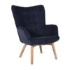 Fauteuil Scandinave Chaise De Canapé De Loisirs Pour Salon Salle à Manger Bureau Avec Un Revêtement En Tissu, Accoudoirs Rembourés Et Des Pieds En Bois Massif -Deco.fr Soldes Boutique fauteuil 11510009