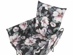 Fauteuil En Tissu à Motif Floral Noir RIBE -Deco.fr Soldes Boutique fauteuil 11708883 1