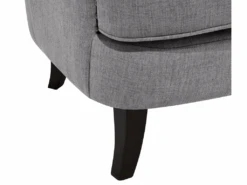 Fauteuil Style Chesterfield En Tissu Gris Clair VIBORG II -Deco.fr Soldes Boutique fauteuil 11708965