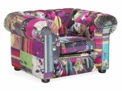Fauteuil En Tissu Violet CHESTERFIELD -Deco.fr Soldes Boutique fauteuil 11709163