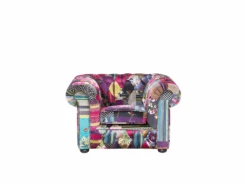 Fauteuil En Tissu Violet CHESTERFIELD -Deco.fr Soldes Boutique fauteuil 11709167