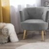 Fauteuil Club En Tissu Gris Clair ODENZEN -Deco.fr Soldes Boutique fauteuil 11709791