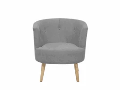 Fauteuil Club En Tissu Gris Clair ODENZEN -Deco.fr Soldes Boutique fauteuil 11709797