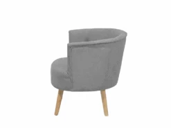 Fauteuil Club En Tissu Gris Clair ODENZEN -Deco.fr Soldes Boutique fauteuil 11709799