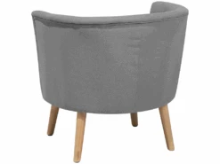 Fauteuil Club En Tissu Gris Clair ODENZEN -Deco.fr Soldes Boutique fauteuil 11709801