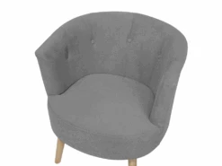 Fauteuil Club En Tissu Gris Clair ODENZEN -Deco.fr Soldes Boutique fauteuil 11709803