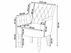 Fauteuil Tapissé En Tissu Gris Foncé ALESUND -Deco.fr Soldes Boutique fauteuil 11710265
