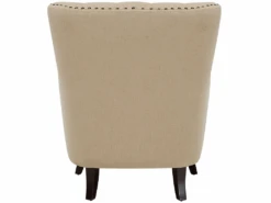 Fauteuil Style Chesterfield En Tissu Beige VIBORG II -Deco.fr Soldes Boutique fauteuil 11710565