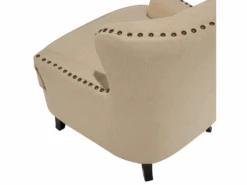 Fauteuil Style Chesterfield En Tissu Beige VIBORG II -Deco.fr Soldes Boutique fauteuil 11710573