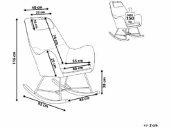Chaise à Bascule Jaune ARRIE -Deco.fr Soldes Boutique fauteuil 11805305