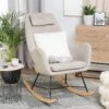 Chaise à Bascule Beige ARRIE -Deco.fr Soldes Boutique fauteuil 11805717
