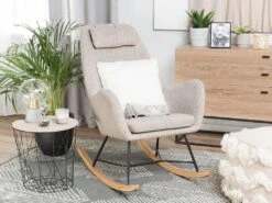 Chaise à Bascule Beige ARRIE