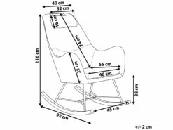 Chaise à Bascule Beige ARRIE -Deco.fr Soldes Boutique fauteuil 11805721