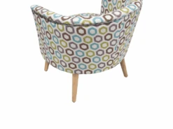 Fauteuil Club En Tissu Multicolore Motif Géométrique ODENZEN -Deco.fr Soldes Boutique fauteuil 12053779