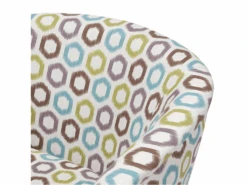 Fauteuil Club En Tissu Multicolore Motif Géométrique ODENZEN -Deco.fr Soldes Boutique fauteuil 12053783