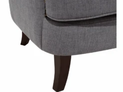 Fauteuil Style Chesterfield En Tissu Gris Foncé VIBORG II -Deco.fr Soldes Boutique fauteuil 12110169