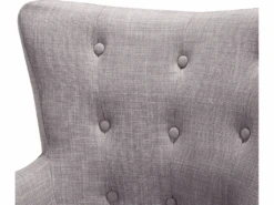 Fauteuil De Salon En Tissu Gris ANGEN -Deco.fr Soldes Boutique fauteuil 12110695