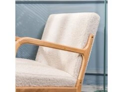 Rocking Chair En Bois Massif Et Bouclettes Blanches 9 Rocking Chair En Bois Massif Et Bouclettes Blanches -Deco.fr Soldes Boutique fauteuil 12215909