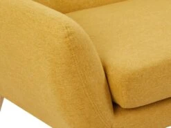 Fauteuil En Tissu Jaune Avec Boutons Gris SERTI II -Deco.fr Soldes Boutique fauteuil 12307539