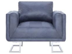 Fauteuil Chaise Siège Lounge Design Club Sofa Salon Cube Gris Synthétique Daim 1102276 -Deco.fr Soldes Boutique fauteuil 12349773