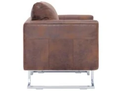 Fauteuil Chaise Siège Lounge Design Club Sofa Salon Cube Marron Synthétique Daim 1102275 8 Fauteuil Chaise Siège Lounge Design Club Sofa Salon Cube Marron Synthétique Daim 1102275 -Deco.fr Soldes Boutique fauteuil 12349815
