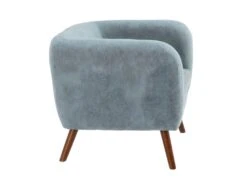 MARVEL - Fauteuil Club Tissu Bleu Clair Pieds Bois 7 MARVEL - Fauteuil Club Tissu Bleu Clair Pieds Bois -Deco.fr Soldes Boutique fauteuil 12402149