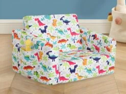Fauteuil Chauffeuse Pour Enfant En Velours Blanc Motifs Dinosaures ALMAGRO 12 Fauteuil Chauffeuse Pour Enfant En Velours Blanc Motifs Dinosaures ALMAGRO -Deco.fr Soldes Boutique fauteuil 12435913